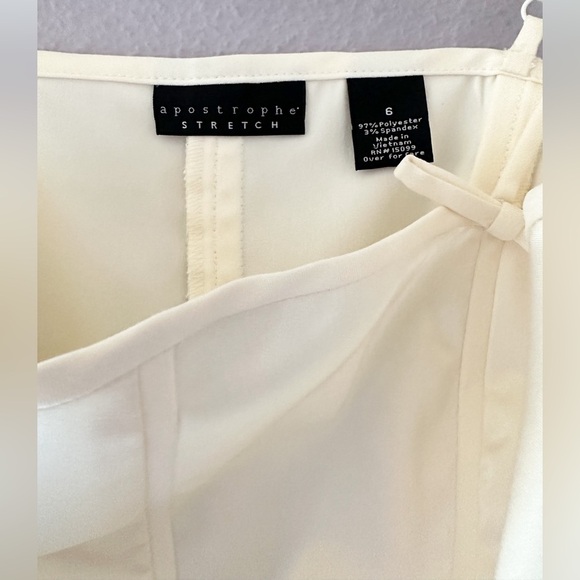 Apostrophe Cream Y2K Corset Style Tank Size 6 - Picture 2 of 4